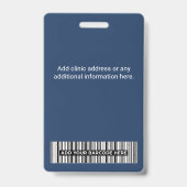 Persoonlijk Dokterlogo, Barcode & Foto ID Badge (Achterkant)