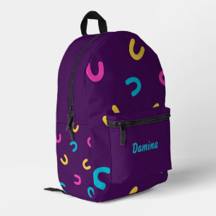 Persoonlijk donker neon leuk patroon bedrukte rugzak