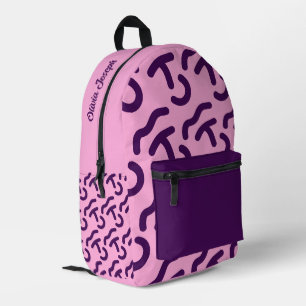 Persoonlijk donker neon/roze leuk patroon bedrukte rugzak