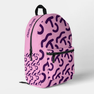 Persoonlijk donker neon/roze leuk patroon bedrukte rugzak