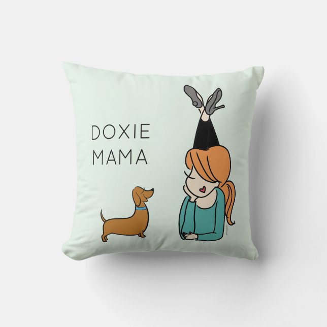 Persoonlijk Doxie Mama Sierkussen (Voorkant)