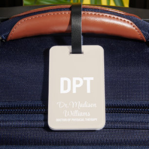 Persoonlijk DPT Doctor of Physical Therapy Cadeau Bagagelabel