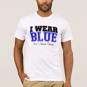 Persoonlijk Draag ik Blue Ribbon Colon Cancer T-shirt