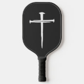 Persoonlijk drie spijkers wit kruis christelijk pickleball paddle (Voorkant)