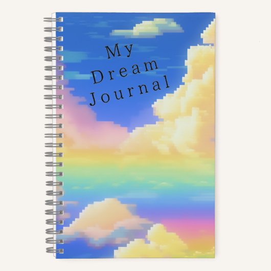  persoonlijk droomdagboek Cloudy Pixels Notitieboek (Voorkant)