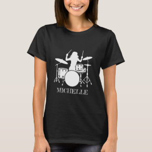 Persoonlijk Drummer Girl Drums Drummer Cadeau T-shirt