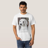 Persoonlijk dubbelzijdig foto tekst wit t-shirt (Voorkant volledig)