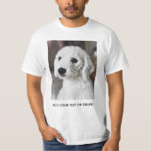 Persoonlijk dubbelzijdig foto tekst wit t-shirt (Voorkant)