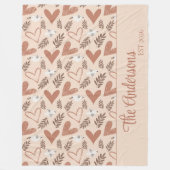 Persoonlijk Duif & Hart Christelijk Patroon Fleece Deken (Voorkant)