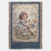 Persoonlijk Easter Bunny Babydeken Deken (Voorkant Verticaal)