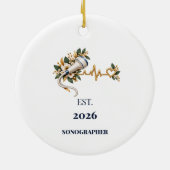 Persoonlijk echoscopist ornament | Naam & Jaar (Achterkant)