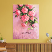 Persoonlijk een droom in tinten roze canvas afdruk (Insitu (Woonkamer))