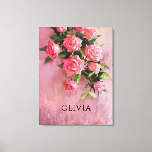 Persoonlijk een droom in tinten roze canvas afdruk (Voorkant)