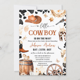 Persoonlijk Een kleine CowBoy Baby shower Kaart