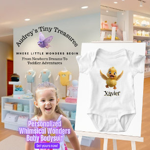 Persoonlijk Eendje Baby Body met Fantasievol Ontwe Romper