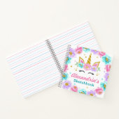 Persoonlijk eenhoorn kinderverjaardagsfeestje guns notitieboek (Binnen)