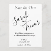 Persoonlijk eenvoudig aankondigingskaart (Voorkant)