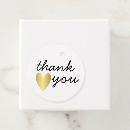 Persoonlijk Eenvoudig bedankt Gold Heart Bedankjes Labels (In situ)