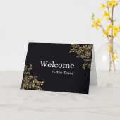 Persoonlijk eenvoudig Elegant Welkom Kaart (Gele Bloem)