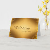 Persoonlijk eenvoudig Elegant Welkom Kaart (Gele Bloem)