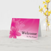 Persoonlijk eenvoudig Elegant Welkom Kaart (Gele Bloem)