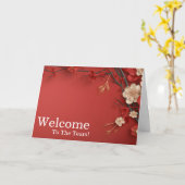 Persoonlijk eenvoudig Elegant Welkom Kaart (Gele Bloem)