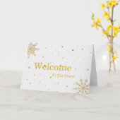 Persoonlijk eenvoudig Elegant Welkom Kaart (Gele Bloem)