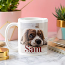 Persoonlijk eenvoudig honden Foto en naam aandenke