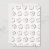 Persoonlijk eenvoudig honkbal verjaardagsfeestje kaart (Achterkant)