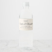 Persoonlijk Eenvoudig Huwelijk Elegant Aangepast Waterfles Etiket (Voorkant)