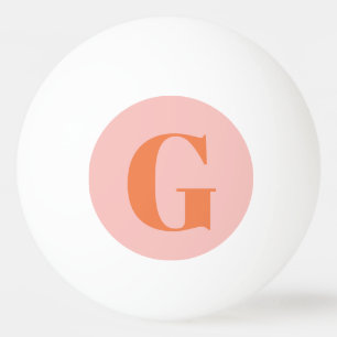 Persoonlijk Eenvoudig Kordate Monogram Roze en Ora Pingpongbal