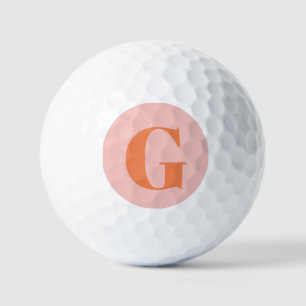 Persoonlijk Eenvoudig Krachtig Monogram Roze en Or Golfballen