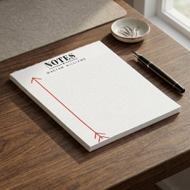 Persoonlijk eenvoudig minimalistisch gelinieerd notitieblok