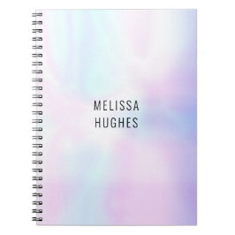 Persoonlijk eenvoudig modern holografisch notitieboek