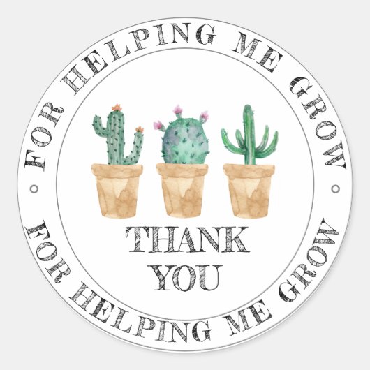 Persoonlijk Eenvoudig, modern, minimalistisch Dank Ronde Sticker (Voorkant)