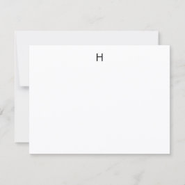 Persoonlijk eenvoudig modern minimalistisch monogr notitiekaartje