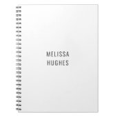 Persoonlijk eenvoudig modern zwart en wit notitieboek (Voorkant)