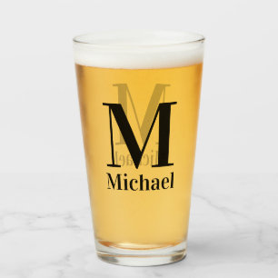 Persoonlijk Eenvoudig Monogram Glas