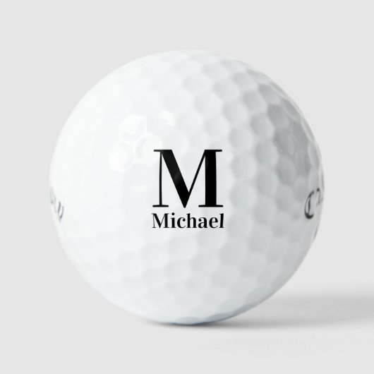 Persoonlijk Eenvoudig Monogram Golfballen (Voorkant)