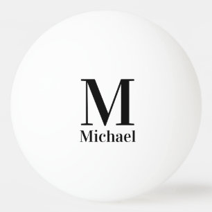 Persoonlijk Eenvoudig Monogram Pingpongbal