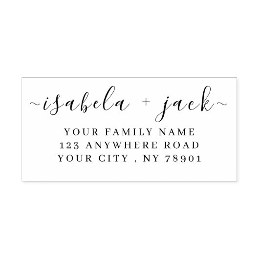 Persoonlijk eenvoudig script zelfinktende stempel (Design)