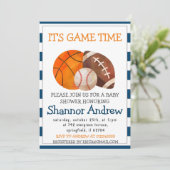 Persoonlijk eenvoudig sport Baby shower Kaart (Staand voorkant)