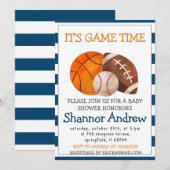 Persoonlijk eenvoudig sport Baby shower Kaart (Voorkant / Achterkant)