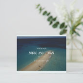 Persoonlijk - Eenvoudig Upolu Cay Wedding Briefkaart (Staand voorkant)