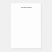 Persoonlijk eenvoudig wit post-it® notes (Voorkant)