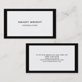 Persoonlijk eenvoudig zwart wit, aantrekkelijk visitekaartje (Voorkant / Achterkant)