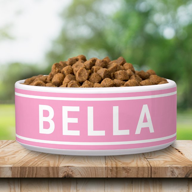 Persoonlijk Eenvoudige naam Sjabloon Pet Food Voerbakje (Creator heeft geüpload)