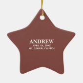 Persoonlijk, Eerste Communicatie Gefeliciteerd Keramisch Ornament (Achterkant)