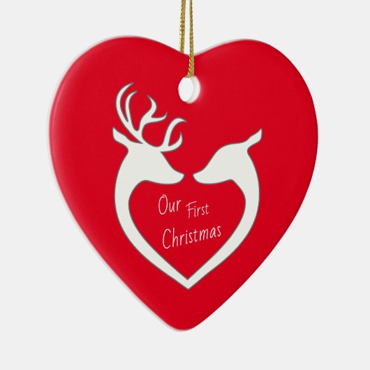 Persoonlijk eerste kerstcadeautje keramisch ornament (Rechts)