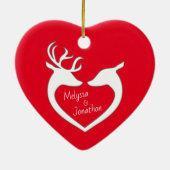 Persoonlijk eerste kerstcadeautje keramisch ornament (Achterkant)